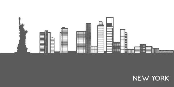 纽约孤立的城市景观图片下载