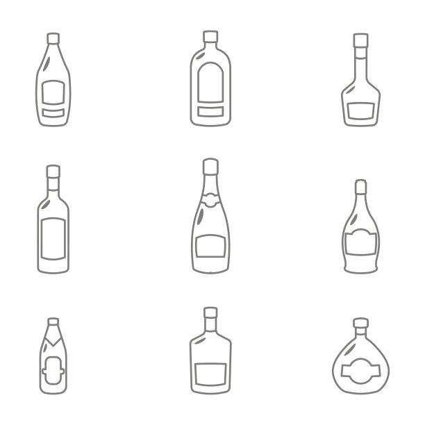 酒瓶图标集图片下载