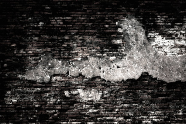 黑白砖墙背景图片下载