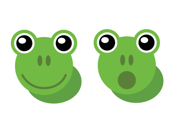 可爱的青蛙头插图图片下载