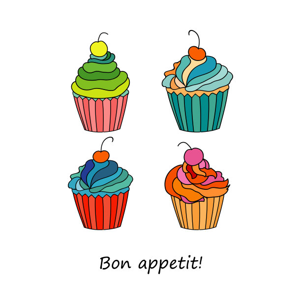 甜披肩蛋糕无缝图案上的白色背景。纺织融洽。图片下载