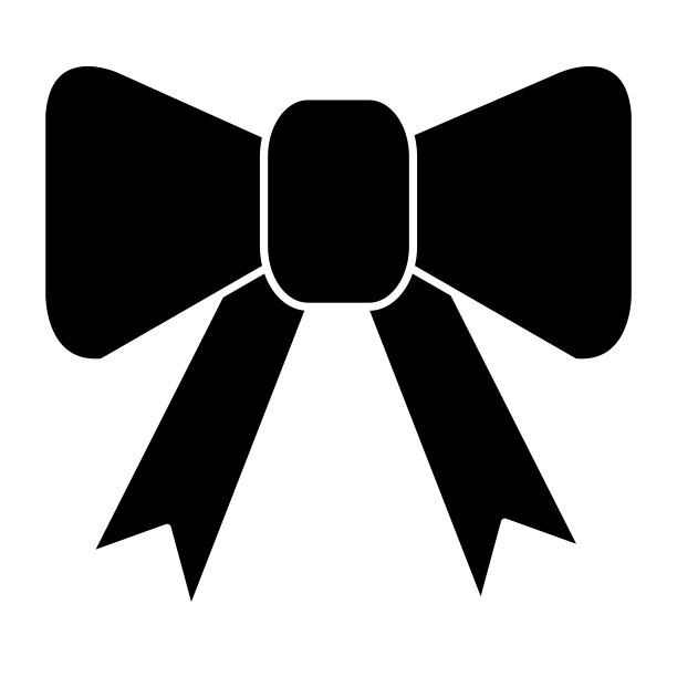 优雅的蝴蝶结孤立图标图片下载