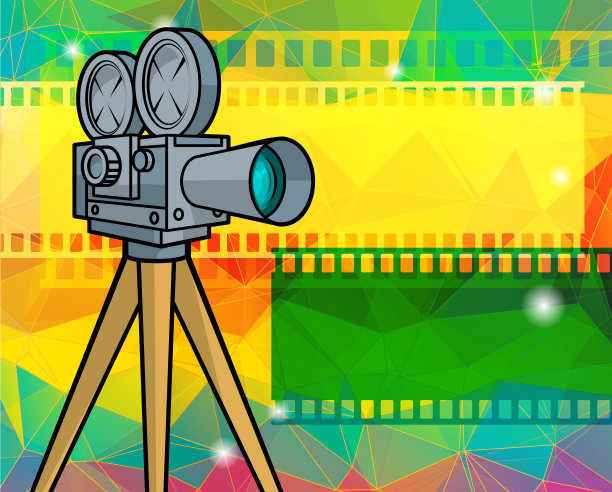 抽象电影复古海报图片下载