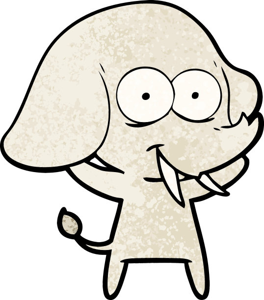 快乐的卡通大象图片下载