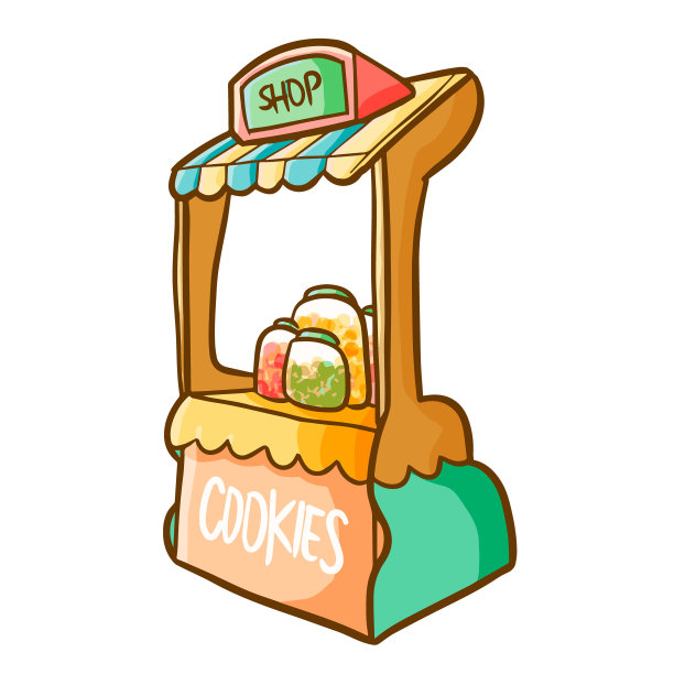 有趣的饼干展位图片下载