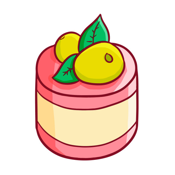 可爱的草莓布丁图片下载