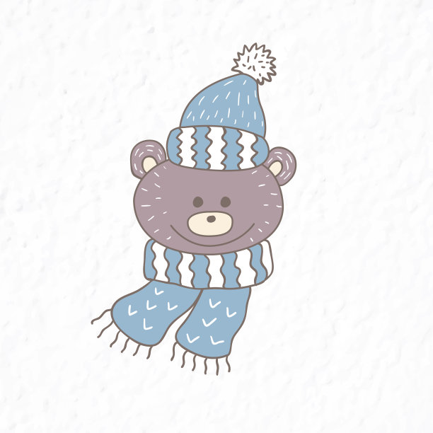 有趣的泰迪熊。幼儿园的艺术。简约的北欧风格。图片下载