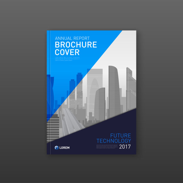 投资或金融公司的宣传册封面设计模板。图片下载