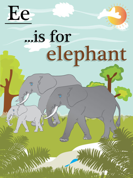 学习字母，学习如何写和读。适用于6岁以下儿童。图片下载