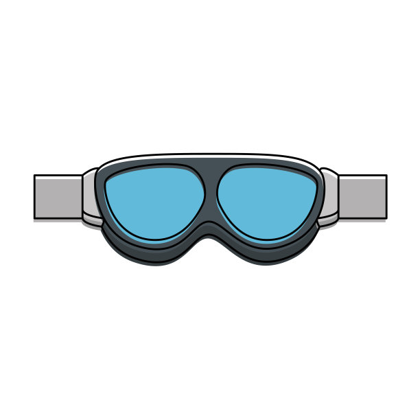 摩托车手谷歌孤立的图标图片下载