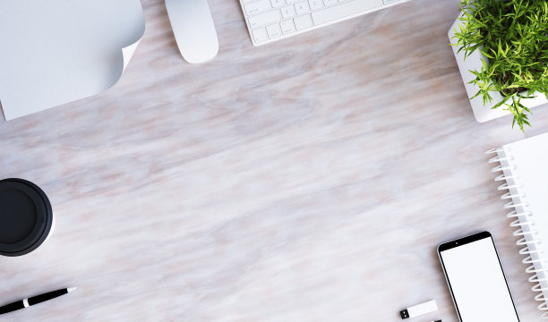 大理石桌面办公用品图片下载