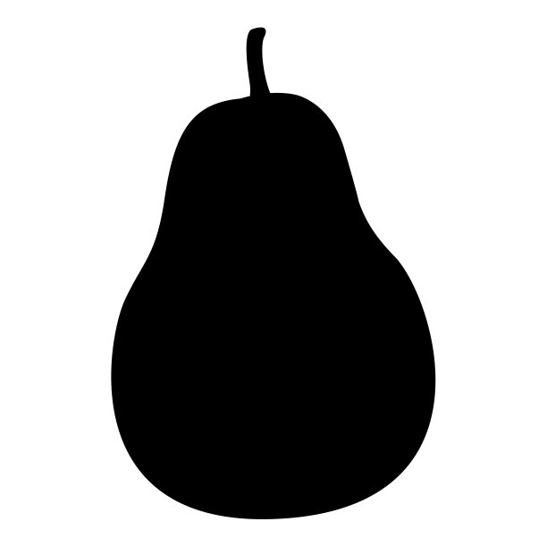 孤立的梨轮廓图片下载
