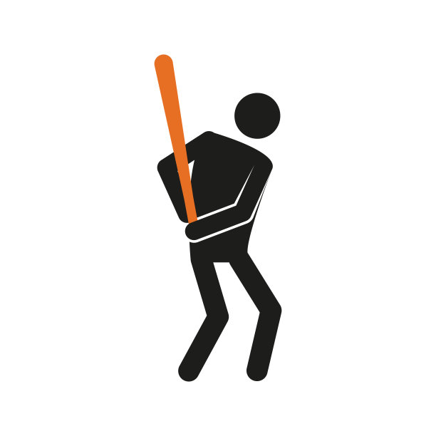 简单的棒球运动图形符号矢量插图图形图片下载