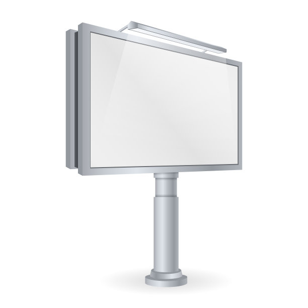 你的广告空白大广告牌模型。图片下载