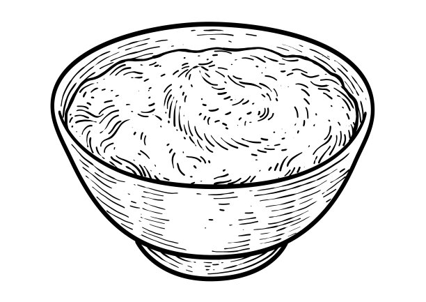 酸奶插画、绘画、雕刻、油墨、线条艺术、矢量图片下载