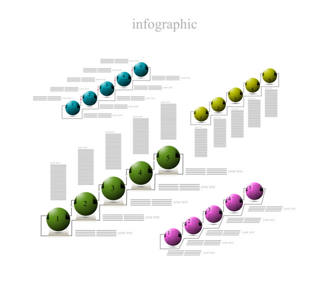 通用信息图以球和圆的形式矢量eps10图片下载