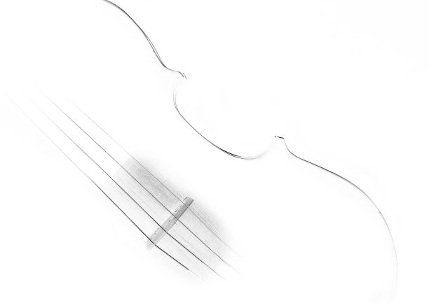 小提琴黑白艺术转换与边缘照明图片下载