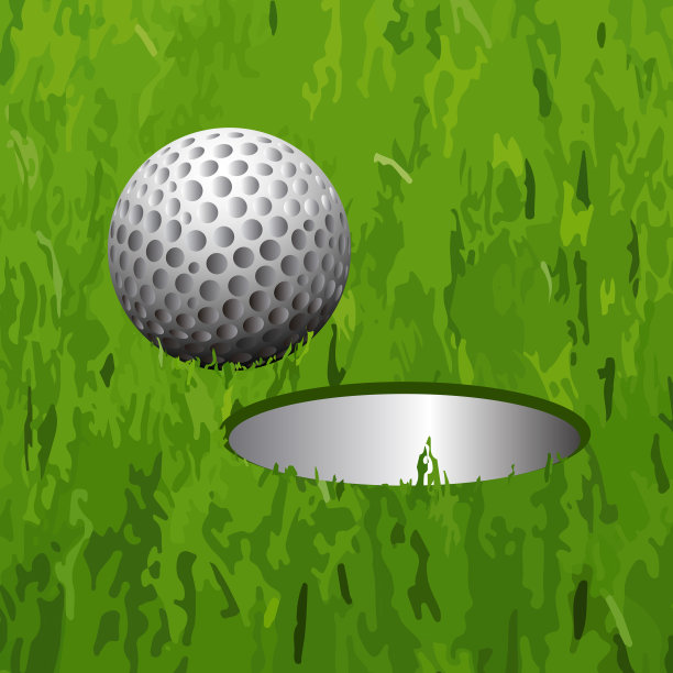 高尔夫球和一个洞图片下载