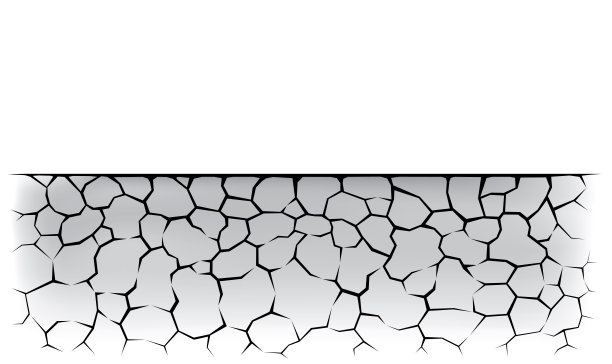 白色背景上的地球裂缝或石头图片下载