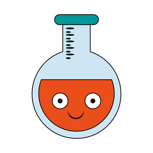 实验室烧瓶隔离卡通微笑卡通微笑图片下载