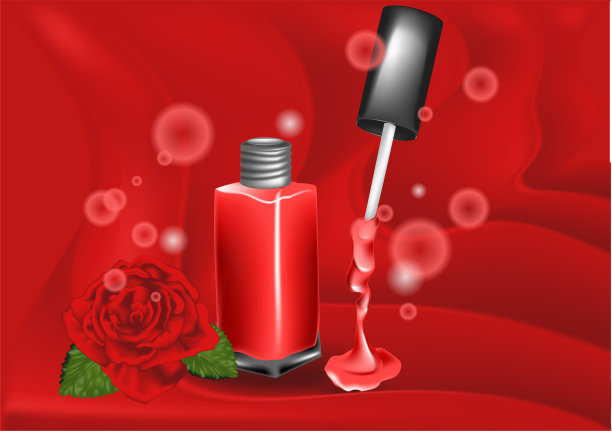 指甲油和玫瑰图片下载