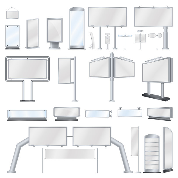 设置广告牌和横幅。为你的广告空白大广告牌的模型。图片下载