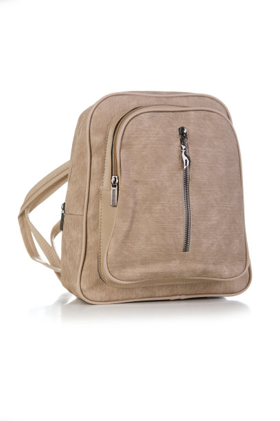 女性的时尚配件。白色背景的棕色女人手提包图片下载