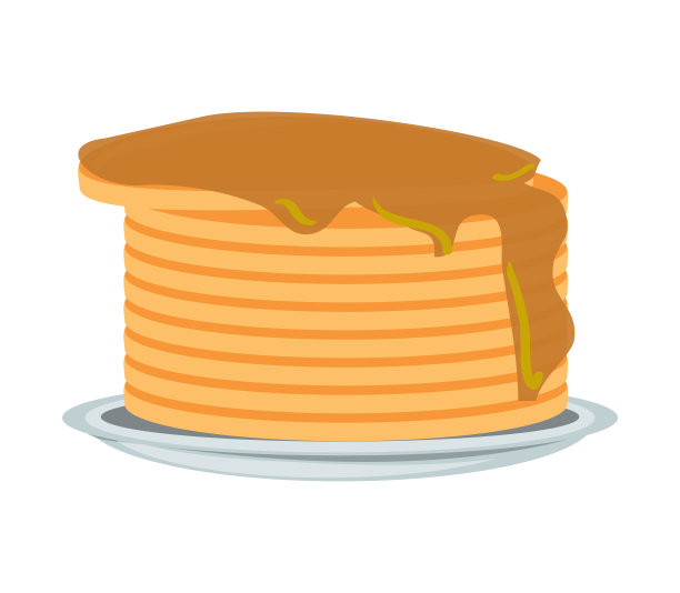 带糖浆图标的煎饼图片下载