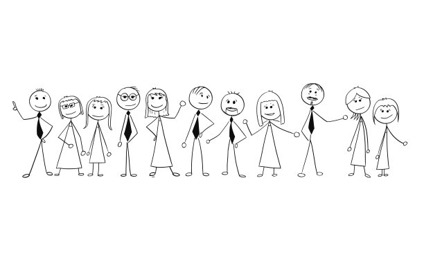 卡通商人群体图片下载