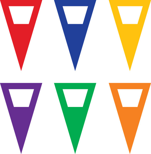 六三角形方向标记图片下载