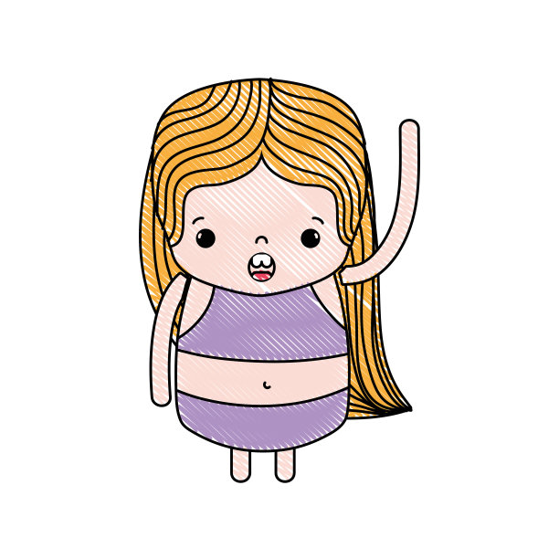 满脸惊愕的长发女孩图片下载