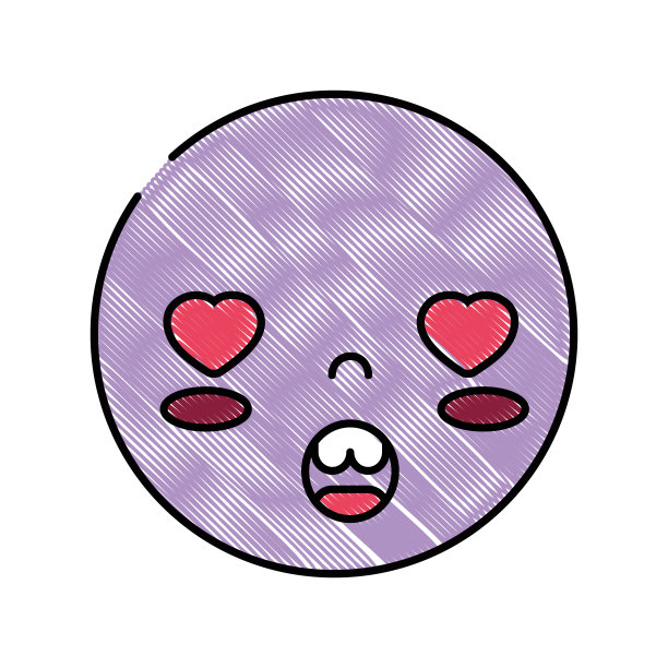 磨碎卡哇伊的头和可爱的爱的脸图片下载