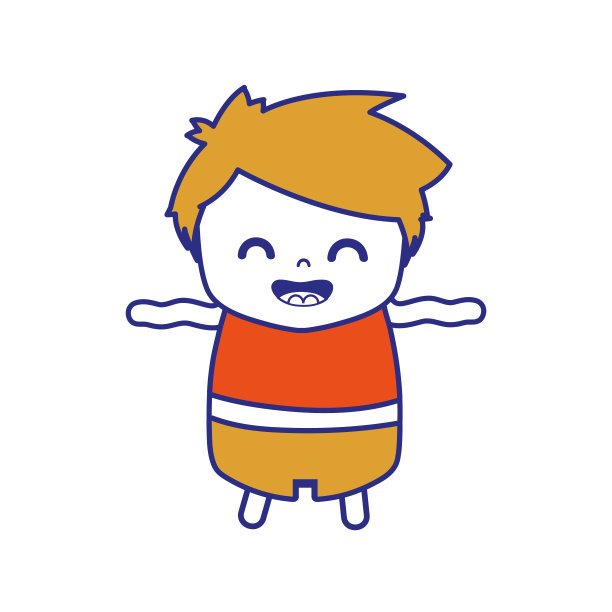 彩色男孩的发型设计和微笑的脸图片下载