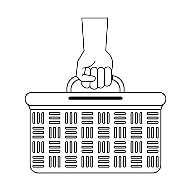 野餐篮子孤立图片下载