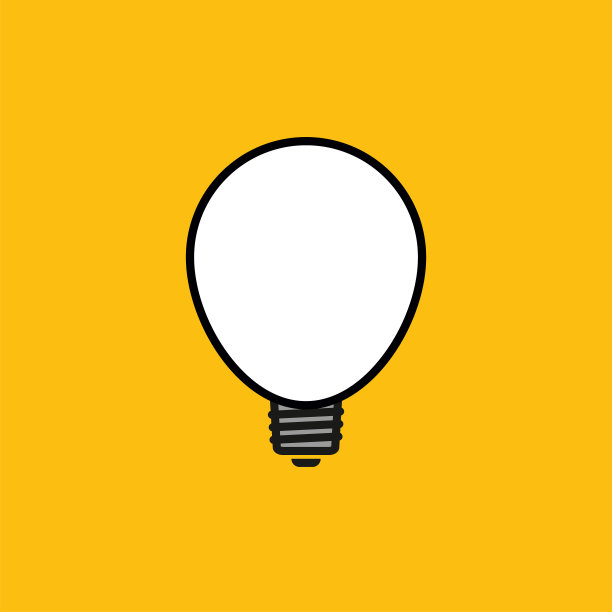 灯泡图标股票矢量插图平面设计图片下载