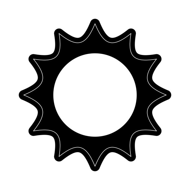 太阳孤立符号卡通图片下载