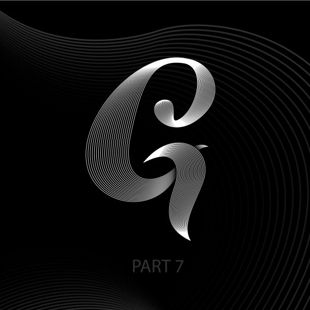 字母的线条与阴影的字母表图片下载