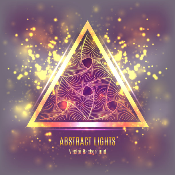 背景抽象浅蓝色草莓金三角形矢量抽象3D图片下载