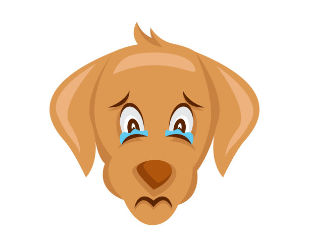 展示悲伤表情的可爱狗狗表情图片下载