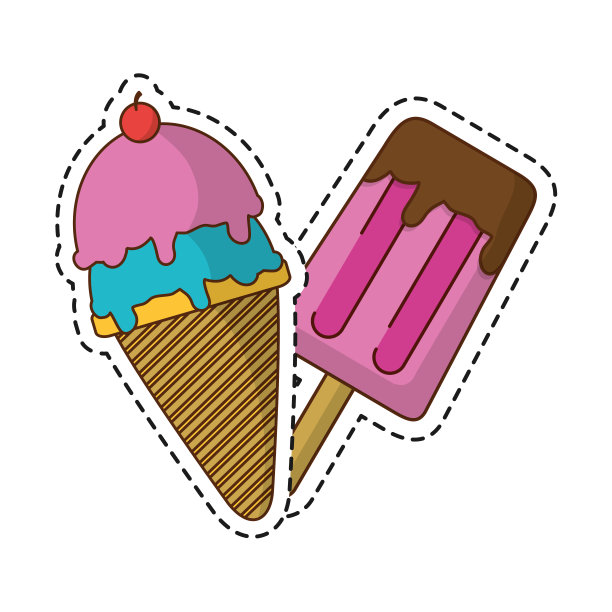 孤立式冰淇淋设计图片下载