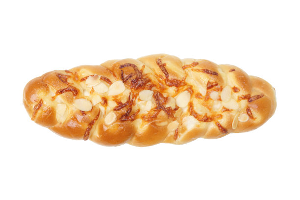 点缀杏仁片的丹麦面包图片下载