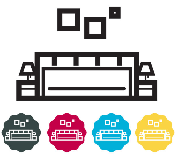 卧室家具平面图标图片下载