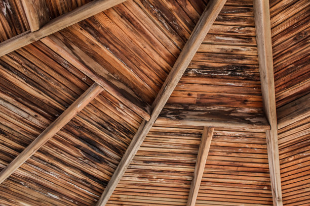 木质纹理背景-天井天花板图片下载