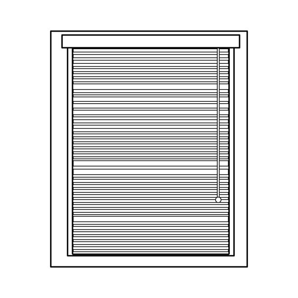 线窗与百叶窗窗帘关闭设计图片下载