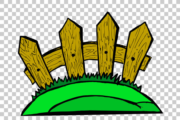 手绘木门草图，背景为透明效果图片下载