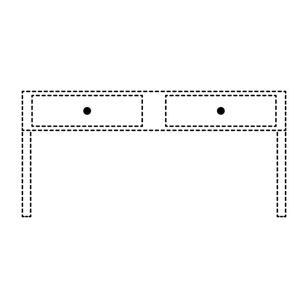 点状木桌与抽屉物件设计图片下载