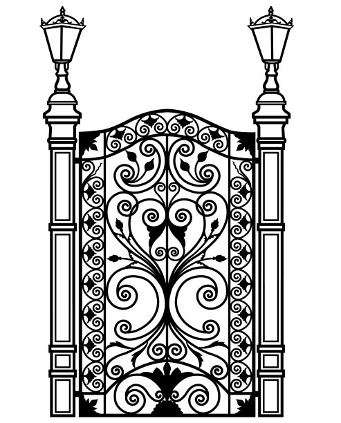 透空式金属门图片下载