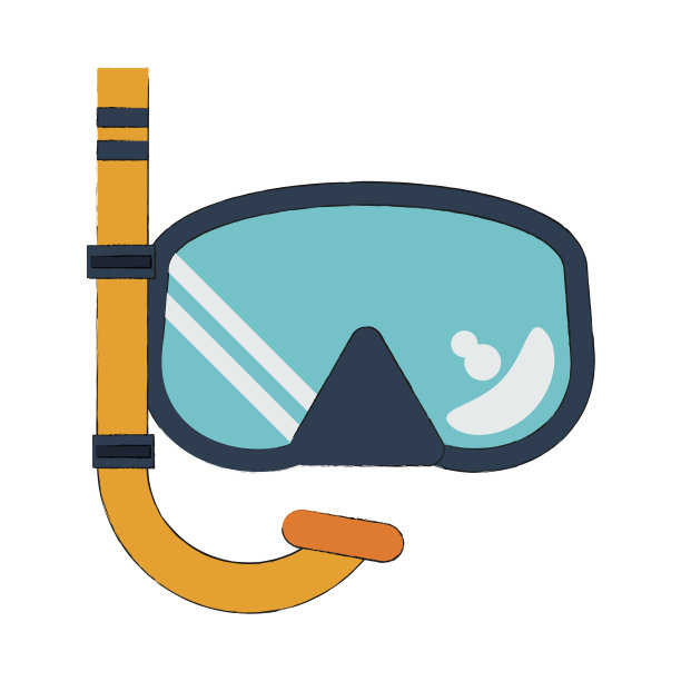 潜水镜孤立图片下载