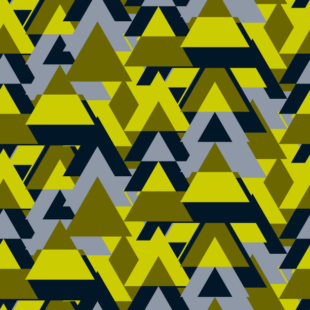 三角迷彩粗体无缝矢量图案图片下载
