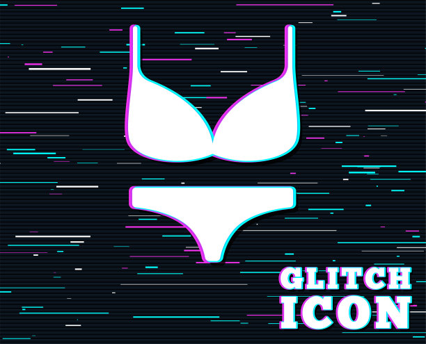 女人胸罩和内裤的图标。密友内衣。图片下载